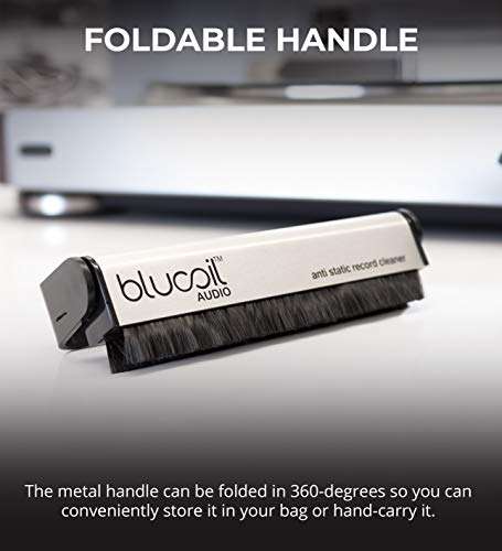 Blucoil Audio Carbon Fiber Anti-Static Cleaning Brush for Vinyl/LP Records and Speakers 4