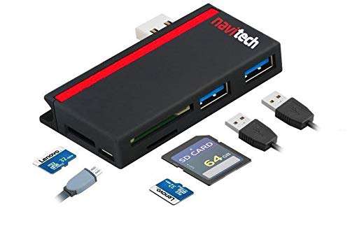 Navitech 2 in 1 Laptop/Tablet USB 3.0/2.0 HUB Adapter/Micro USB Input with SD/Micro SD Card Reader Compatible with Alienware AREA-51M Gaming 17.3 Inch Laptop