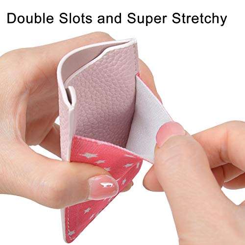 Senose Phone Card Holder, Stick on Wallet for Cell Phone Stretchy Sleeves ID Credit Card Phone Pocket Card Holder Compatible for Samsung Galaxy, iPhone, Android Smartphones 5