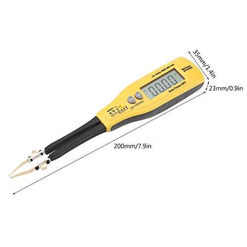 Digital SMD Tester, 4000 Counts Handheld Resistance Capacitance SMD Meter, LCR Meters with Spare Test Leads and Pocket Case 3