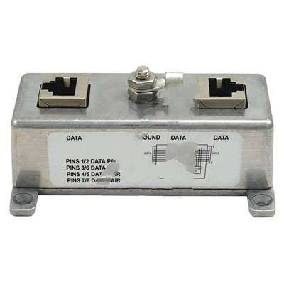 L-com Connectivity HGLN-CAT6J, Surge Protector; RJ45; CAT6 PoE Compatible; 10/100/1000 Base-T; Shielded; Indoor
