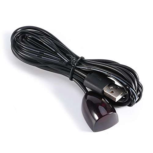 Tihebeyan USB IR Infrared Remote Control Extender Repeater Cable, 38-56 kHz Wideband External Universal IR Receiver Extender for Cable Boxes 5