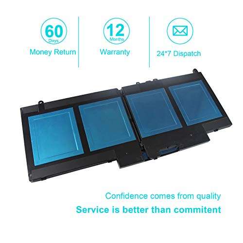 DMKAOLLK E5470 6MT4T 62WH Battery for Dell Latitude E5470 E5570 5470 5570 Precision 3510 Series Notebook TXF9M WTG3T 7V69Y 07V69Y 79VRK 0C1P4 451-BBUN 451-BBUP 451-BBTW 7.2V 6