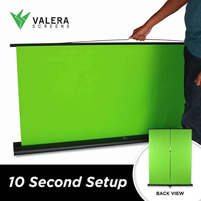 Valera Green Screen Immersion Kit with Creator 95 + Floor Extension, Portable Retractable Wrinkle Resistant Fabric Backdrop, Adjustable Height & Autolock Frame, for Streaming Gaming Zoom Video 2