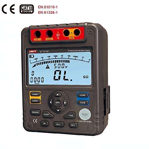 UT513A Insulation Resistance Tester Megohmmeter Voltmeter 5000V 1000G ohm w/USB Interface Earth Ground Meter 2