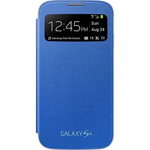 Samsung Galaxy S4 S-View Flip Cover Folio Case (Light Blue) 5