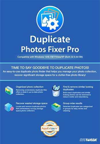 Duplicate Photos Fixer Pro - Duplicate Photo Finder & Remover | Recover Extra Disk Space | 1 PC 1 Year | (License Key Via Postal Service - No CD) 3