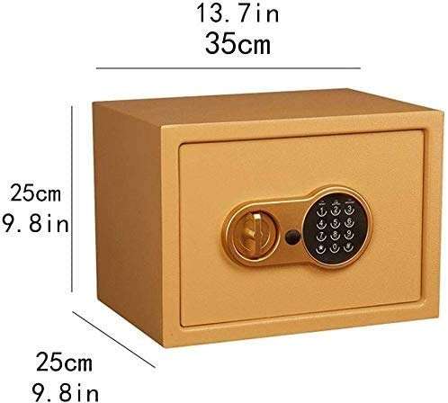 SHENGDAFASHANGCHENG Safe Box Digital, Security Safe Home Office Electronic Money Cash Steel Safe Electronic Password Safe Mini Cash Box 35x 25 x25cm 3