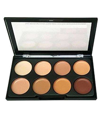 ClubComfort� Highlighter and Contour 8 Shades Concealer Palette With Foundation Brush 5