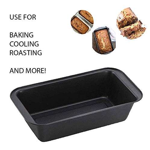 SYGA 1 Piece Heavy Duty Carbon Steel Rectangular Bread Loaf Cake Mould Pan Tray for Baking Non Sticky Tin Teflon Coating-25.5 cm * 13cm * 6cm 3