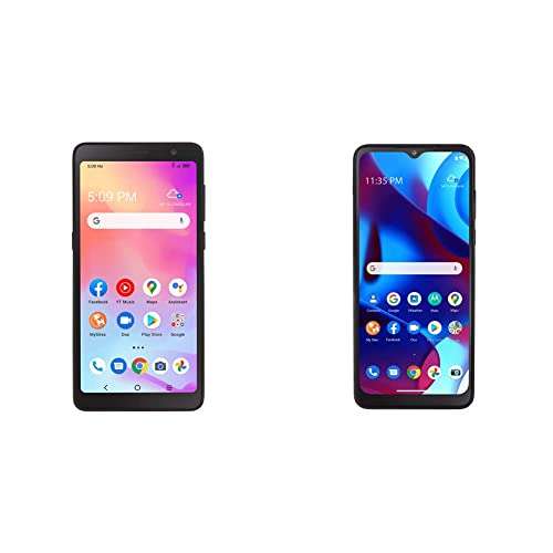 total wireless Alcatel TCL A3, 32GB, Black - Prepaid Smartphone (Locked) & Motorola Moto g Pure (2021), 32GB, Blue - Prepaid Smartphone (Locked),Midnight Blue