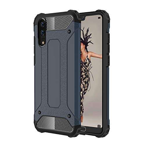 DEVMO Phone Case Compatible with Huawei P20 Hard Plastic Shell Case/Shockproof Hard Bumper/Protective Cover Dark Blue 1
