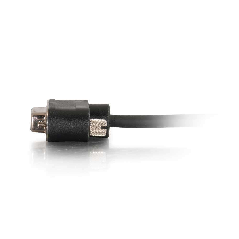C2G 52179 Serial RS232 DB9 Null Modem Cable with Low Profile Connectors F/F, in-Wall CMG-Rated, Black (25 Feet, 7.62 Meters) 1