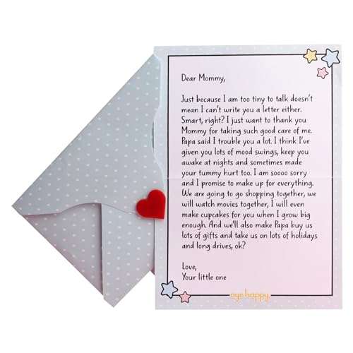 Oye Happy-Letter For New Mom-Best Message For Expecting Mothers,Mother's Day,Pack of 1 4