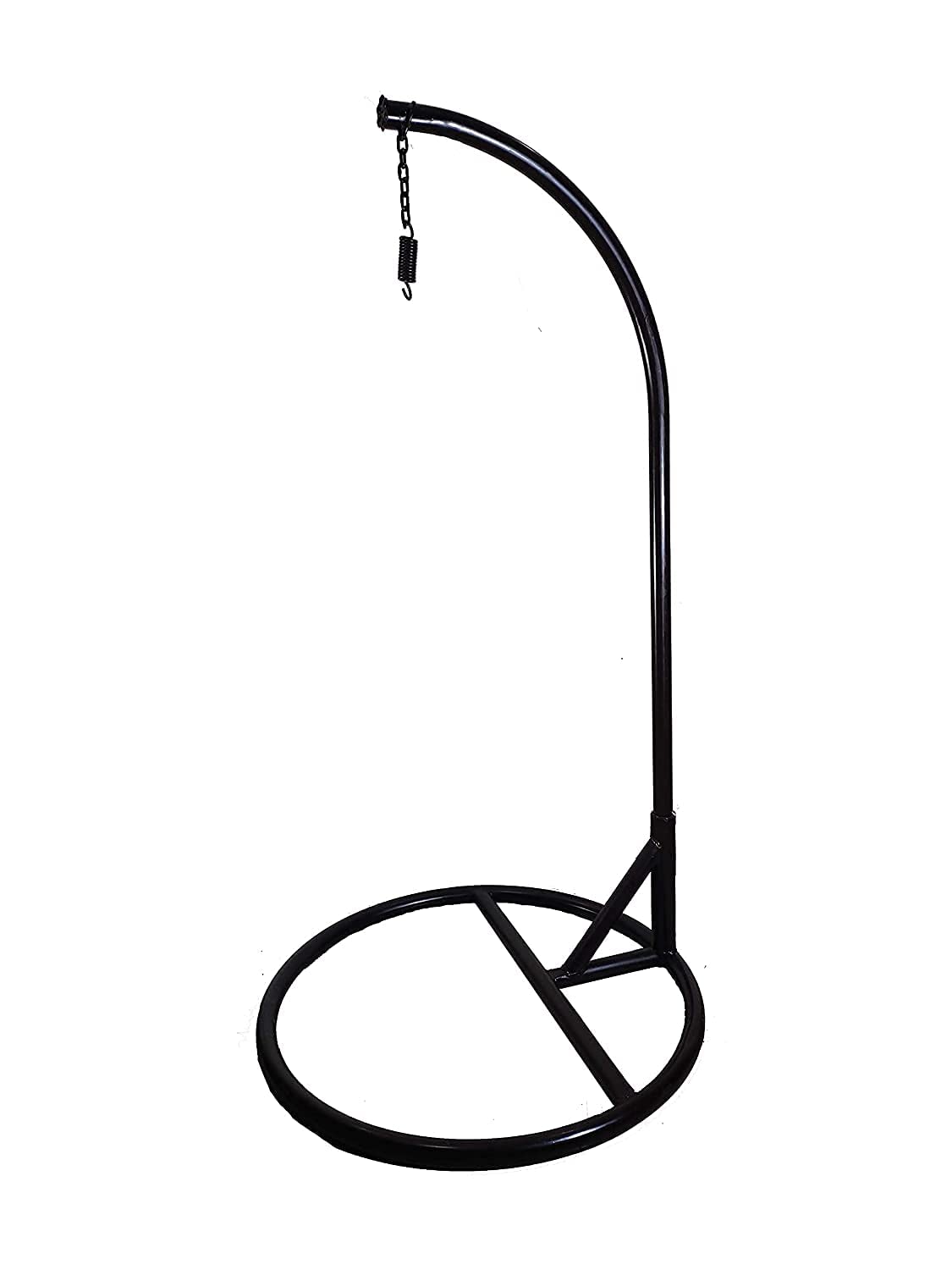 Blissful Backyards India Single Seater Swing Chair with Stand & Cushion Outdoor Indoor Balcony Garden Patio,Powder Coated Frame,UV Protected Wicker,Premium Cushion AF_in_010 5