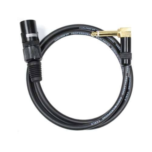 Audio2000's C17003 3 Ft 1/4" TS Right Angle to XLR Male Cable 1