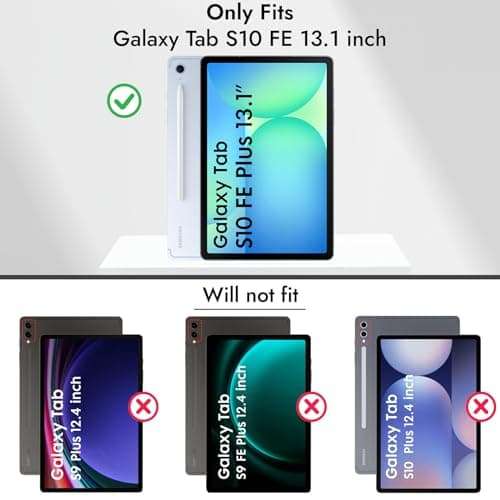 Robustrion Cover Case for Samsung Galaxy Tab S10 FE Plus 13.1 inch Cover with [Pencil Holder] Hybrid Cover for Samsung Tab S10 FE Plus 13.1 inch Tablet [Auto Sleep Wake Support] - Marble Lilac 2