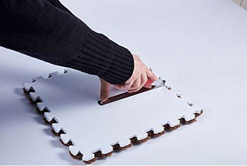 HUAHOO Soft Tiles Foam Interlocking Floor Mats Puzzle Play Mats Splicing Carpet Plush Carpet Area Rug for Children's and Baby Playmat Play Room Basement Square Floor Tiles (Rose,30 SQFT - 30 Tiles) 5