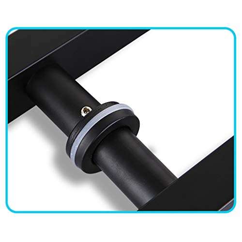 Thick Stainless Steel Square Tube Large Handle Glass Door Handle/Wooden Door Handle, Office Push-Pull Door Handle - Black, 8 Sizes (Size : 600×400mm) 4