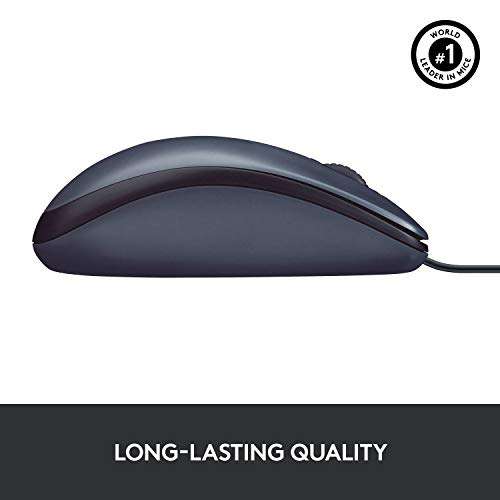 Logitech B100 Corded Wired USB Right or Left Hand Use Mouse for Computers and laptops - Black 5