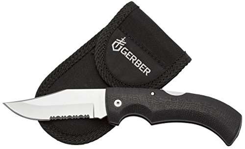 Gerber Gear Gator Pocket Knife - 3.76" Serrated Edge Folding Knife - EDC Gear and Equipment - Black 2