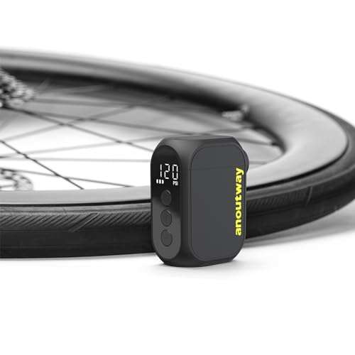 Tiny Pump Bike Pump with Gauge Portable Ultra-Mini 120PSI Electric Bicycle Pump Type-C Rechargeable Battery 1