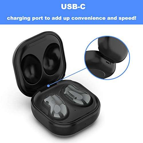 Rinetics Charging Case Replacement Compatible with Galaxy Buds Live, Charger Case for Samsung Galaxy Buds Live SM-R180(Wired Charging Only, Earbuds not Included, Black Color) 4