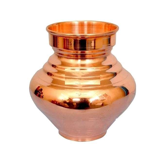 Metal Mission Lota Pure Copper Lota Kalash Tambe Ka Lota Pot Ayurvedic Water Drinking Serveware Drinkware- Ayurvedic Health Benefits (800 ml) 1