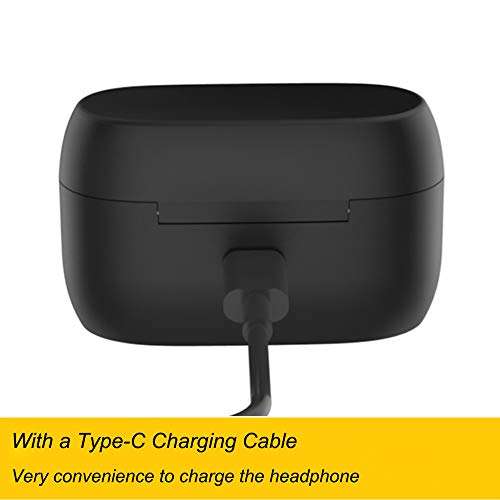 Threeeggs for Jabra Elite 75t Charging Case, 700mah Charger Cradle Dock for Jabra Active 75t (Earbuds not Included, Black) 5