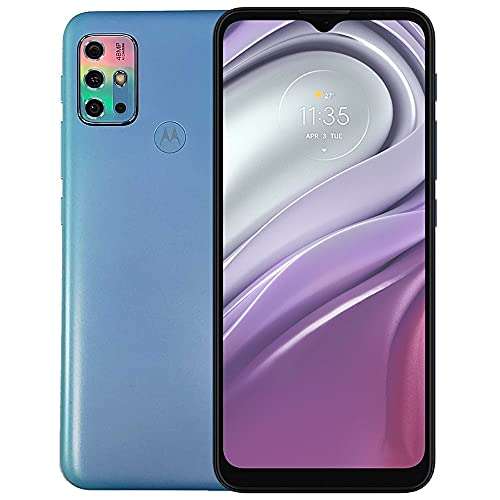 Motorola Moto G20 (128GB, 4GB) 6.5" Dual SIM GSM Unlocked 4G LTE, International Model XT2128-1 (Sky Blue) 1