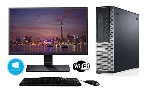 Dell Optiplex 7010 Desktop - New 22 Inch LED Monitor - Intel Core i5 3470 8GB DDR3 RAM, 128GB SSD and Windows 10 Professional (Renewed) 2