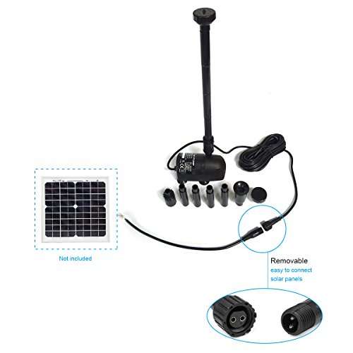 PowerEZ 12V - 24V DC Brushless Submersible Solar Water Pump 410GPH , for Solar Fountain, Fish Pond, and Aquarium ï¼Å’Small Pond, Garden Decoration 2