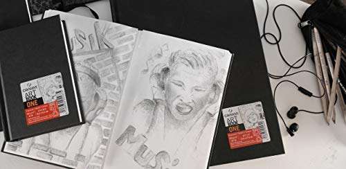 Canson ONE Art Book Paper Pad, Smudge Resistant Sketch Book Paper Pad, Hardbound, 67 Pound, 8.5 x 11 Inch, 98 Sheets 2