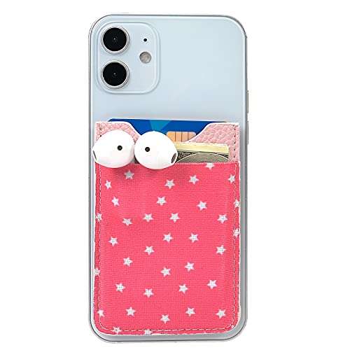 Senose Phone Card Holder, Stick on Wallet for Cell Phone Stretchy Sleeves ID Credit Card Phone Pocket Card Holder Compatible for Samsung Galaxy, iPhone, Android Smartphones 1