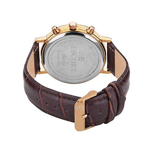 Escort Analog Brown Dial Men's Watch-E-2550-4056RGL.19 4