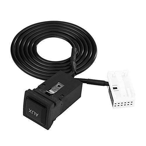 Keenso Audio USB Female AUX Adapter Cable, Premium ABS Plastic and Metal Car USB AUX Audio Cable Switch and Cable 5