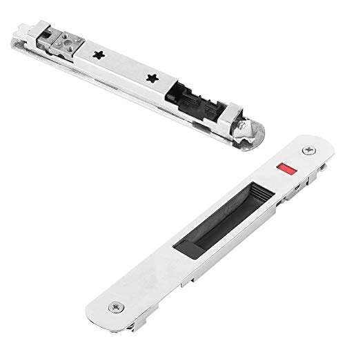 Sliding Door Lock, Household Stainless Steel Sliding Glass Door Window Single Lock Catch Hardware Fittings 1