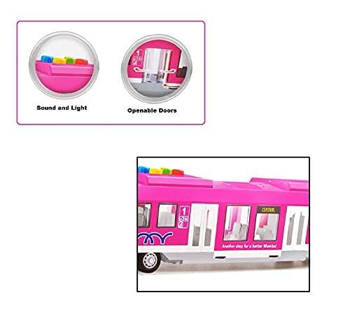 B For Best Mumbai Monorail Train Toy for Kids, Big Size Train Set for Kids with Light and Sound, Bump and Go Musical Toy Train (Pack of 1) (Rendom Color Sent) 3