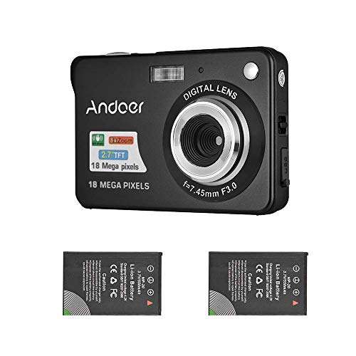 Ubersweet® Imported Mini Digital Camera with 2pcs Rechargeable Batteries 720P HD 8X Digital Anti-Shake 2.7inch LCD Screen for Kids Children Holiday_152316 5