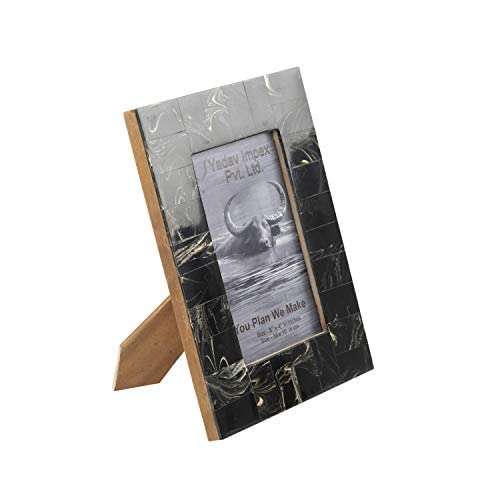 INSTOOK Handicrafted Picture Photo Frame Handmade Naturals Resin Frames for Home Décor | Table Top Display Frame (Frame Size 21.5X16.2CM; Picture Size 14X9CM) 2