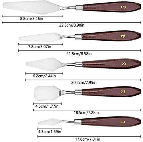 Definite Art Craft Painting (Fevicryl Pearl Metallic Colours and Pearl Colours (10 Ml X 10) with Palette Knives (Set of 5)) 5
