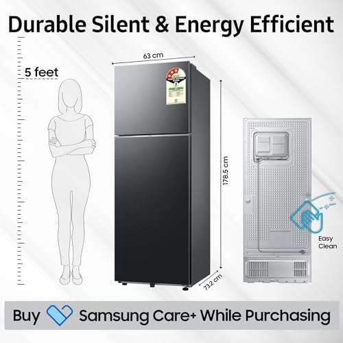 Samsung 350 L, 3 Star, Convertible 5-in-1, Digital Inverter, Frost Free Double Door, WiFi Enabled Bespoke AI Refrigerator (RT38DG5A4DBXHL, Luxe Black) 6