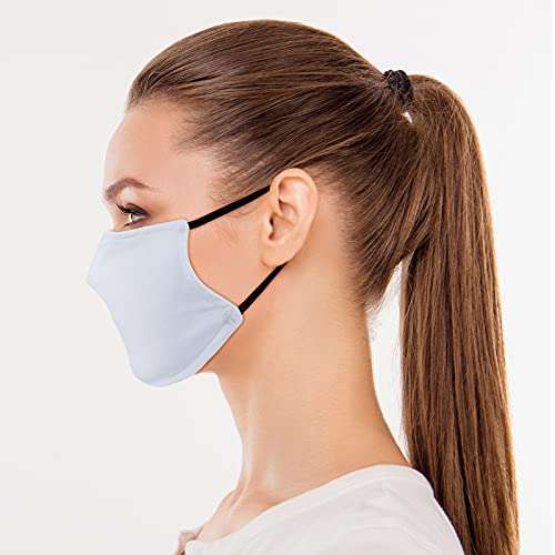 Geyoga Sublimation Face Coverings Blank Sublimation White Breathable Face Coverings for Protecting Nostrils and Face (8 Pieces) 6