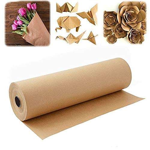 WRAP IT UP! Eco-Friendly Brown Kraft Paper Roll 100GSM (30 Inch * 10 Meter) 3