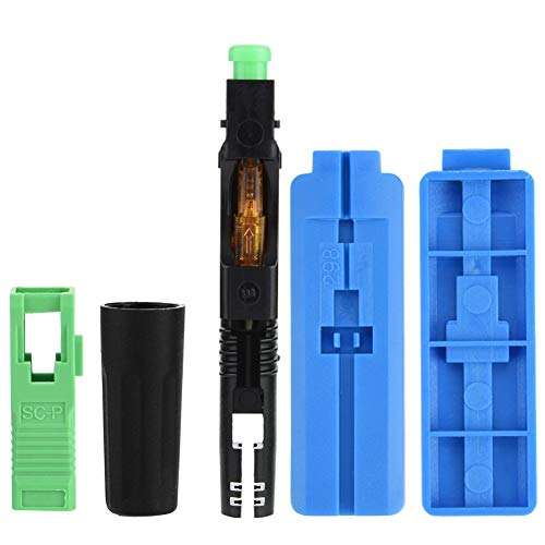 100Pcs Fiber Optic Cable Adapter SC/APC Embedded Optic Fiber Quick Fast Connector Connecting Adapter(Straight Plug) 5