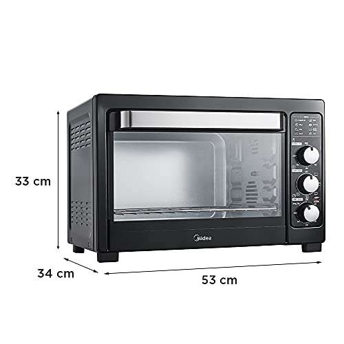 Midea MEO-40BGY1 40 Liter Oven Toaster and Grill with 4 Heating Mode, Black 6