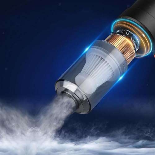 DADLM 3 in 1 Portable Car Vacuum Cleaner with Blower | USB Rechargeable Wireless Handheld Car Vacuum Cleaner Camping Reusable,Traveling,Portable,Rechargeable (Vacuum with Blower) (1) 4