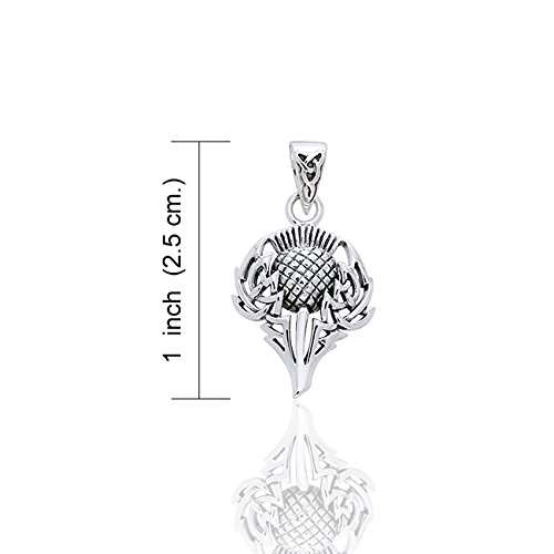 Scottish Spirit of Alba Thistle Celtic Knot Art Sterling Silver Pendant by Courtney Davis 2
