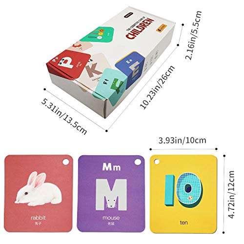 Arstna Baby Flash Cards, 72 Pcs 144 Page Preschool Flashcards for Toddlers, Preschool Educational Flashcard, ABC/Alphabet, Animals, Fruits, Vegetables, Professions, Numbers Flash Cards for Kids 1-4 6