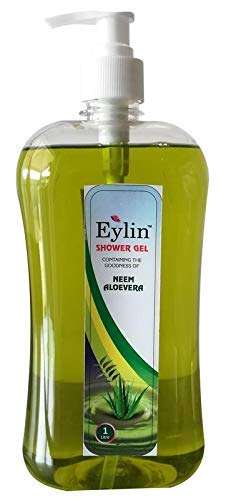 EYLIN Herbal Shower Gel - Enriched with Neem & Aloe Vera Body Wash 1 Liter color Green. Perfume- 702 2